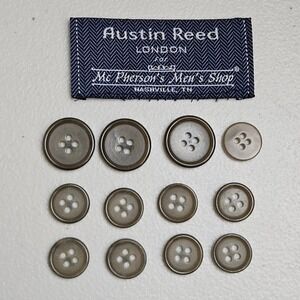 Austin‎ Reed London McPherson's Men's Shop Set of 12 Replacement Blazer Buttons